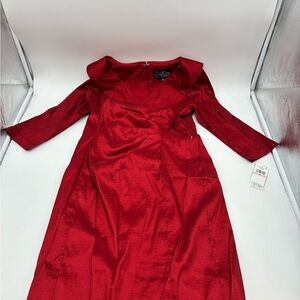 Alex Evenings Red Fit & Flare Dress
